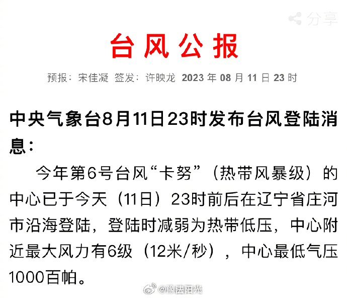 辽宁最新台风动态更新，今日台风消息汇总
